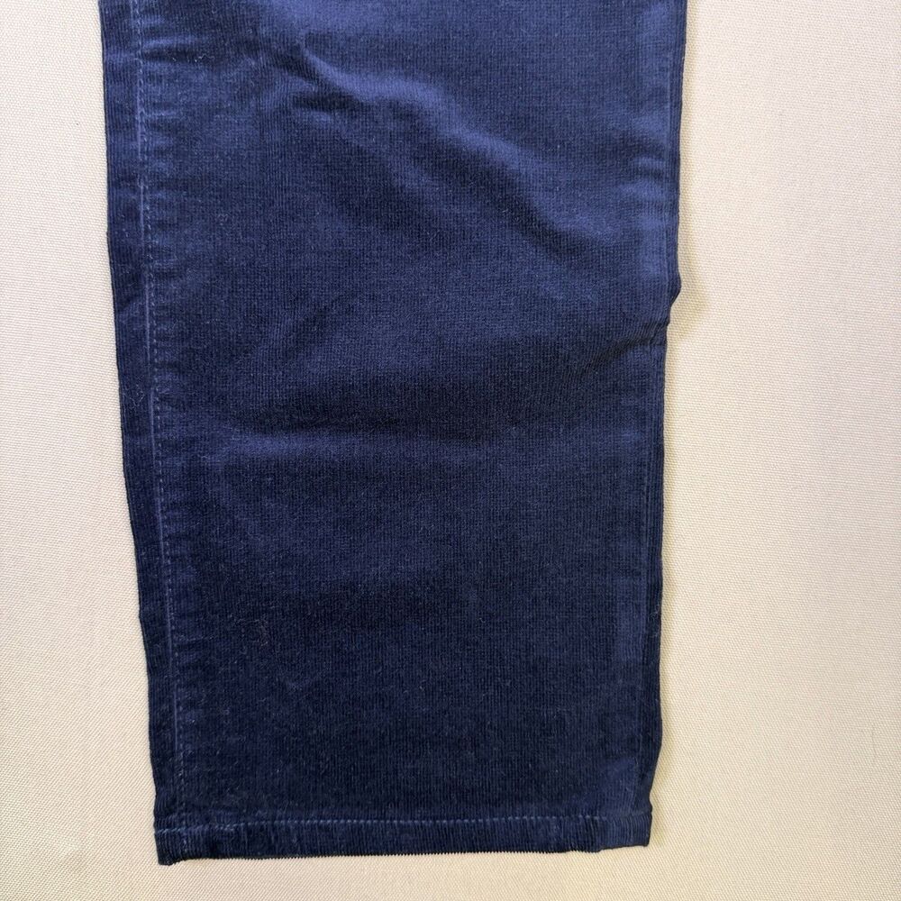 NWT CHAPS Womens Corduroy Pants Size 12 x33 Long Blue Mid Rise Straight Slimming - Picture 10 of 16
